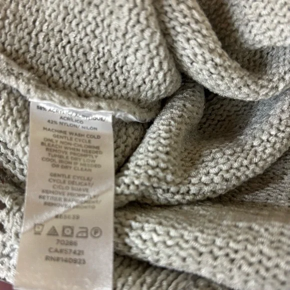 LOFT Crochet Sleeve Sweater - Picture 7 of 7